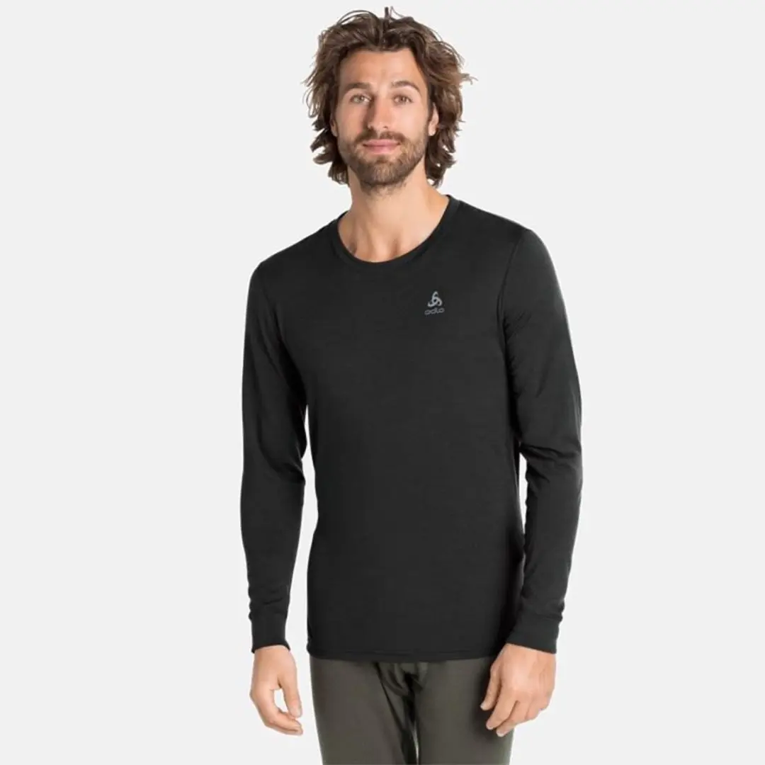 ODLO Natural Merino 200 Thermoshirt Mannen - Maat M - Zwart