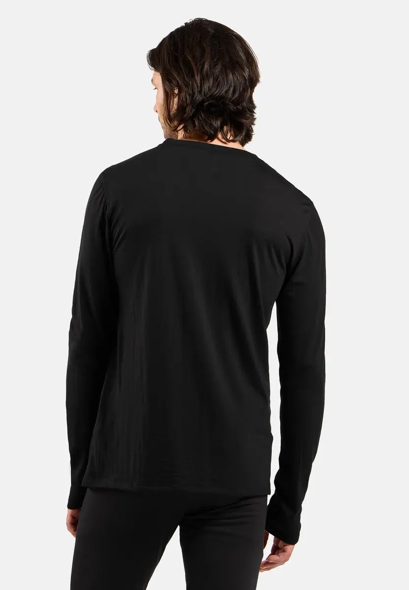 ODLO Natural Merino 160 Heren Shirt - Maat L - Zwart