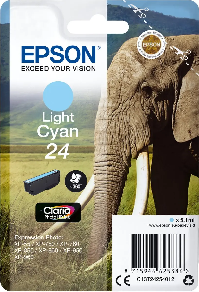 Epson 24 Licht Cyaan Inktcartridge