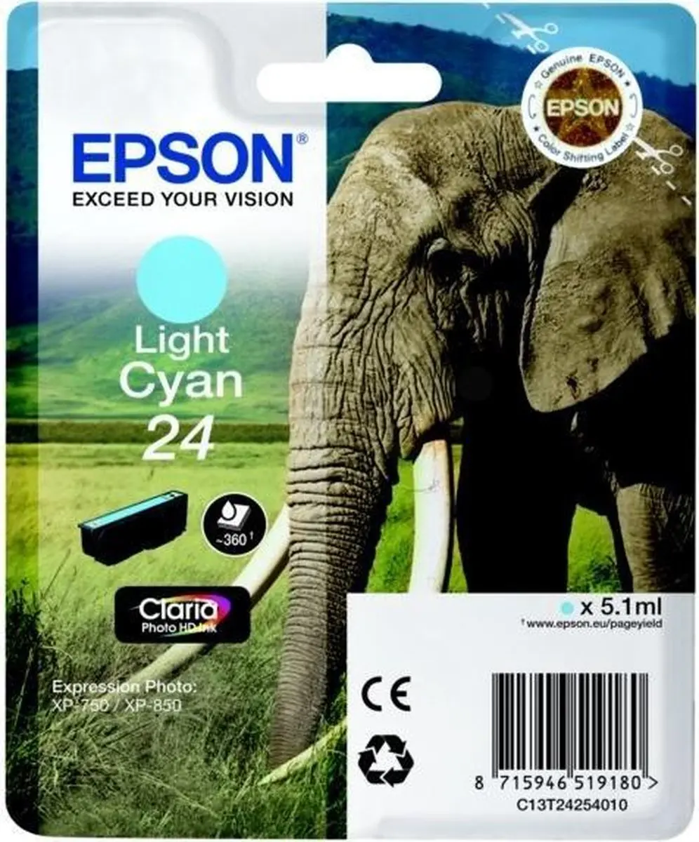 Epson 24 Licht Cyaan Inktcartridge - 5.1ml