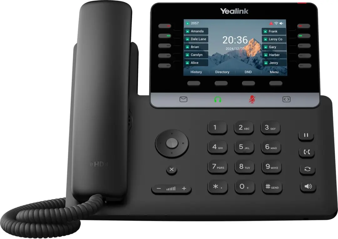 4.3” 480 x 272, 16 VoIP, Gigabit Ethernet, 2 x RJ9, USB 2.0, PoE 802.3af