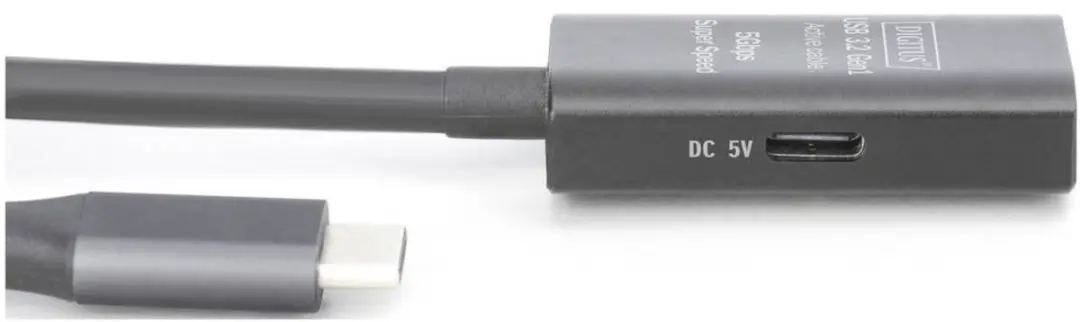 Digitus DA-73108 USB-C Kabel 5m - Actief - Zwart