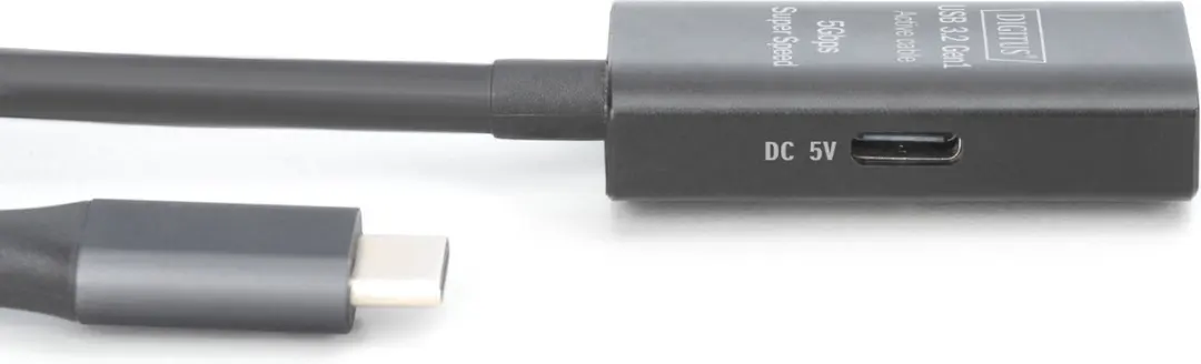 Digitus DA-73108 USB-C Kabel 5m - Actief - Zwart