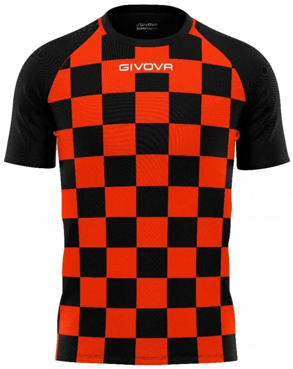 Givova Dama Sportshirt - Oranje/Zwart Rood M