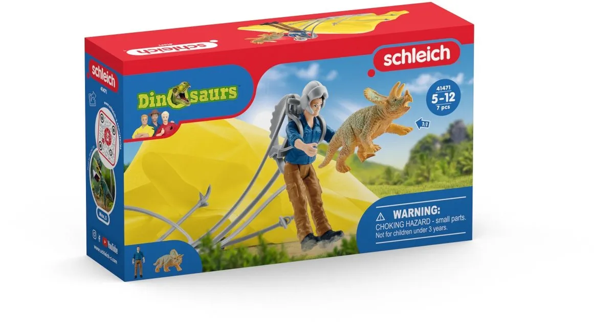 Schleich Dino Parachute-Reddingsbrigade 41471 - Multikleur