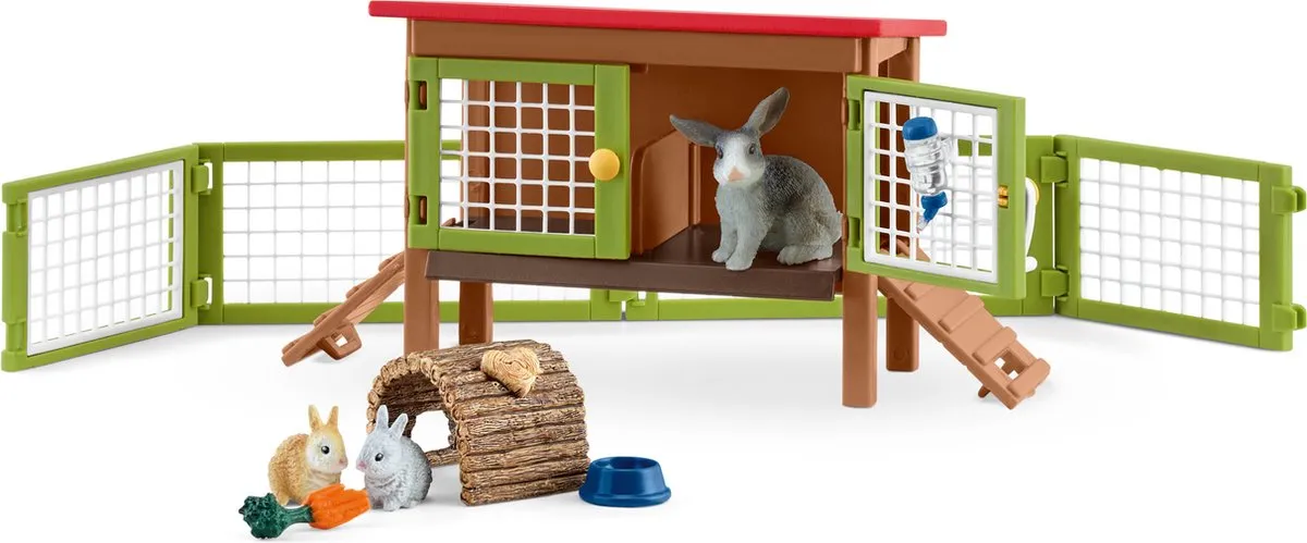 Schleich Farm World Konijnenhok Speelfigurenset 42420 - Multi