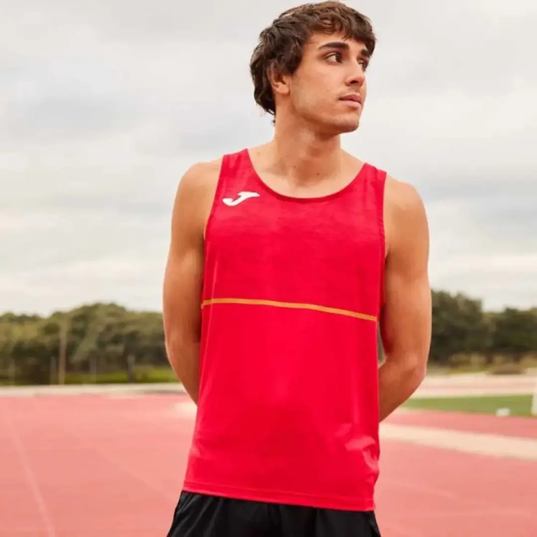 Joma Record III Mouwloos T-shirt - L - Rood