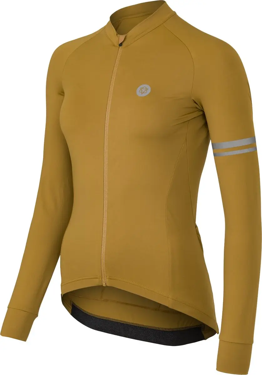 AGU Solid Dames Fietsshirt Lange Mouwen - 4Way Stretch - Bruin XXL