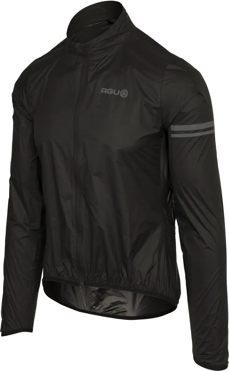 AGU Essential Windjack Heren L - Zwart - Waterafstotend & Opvouwbaar