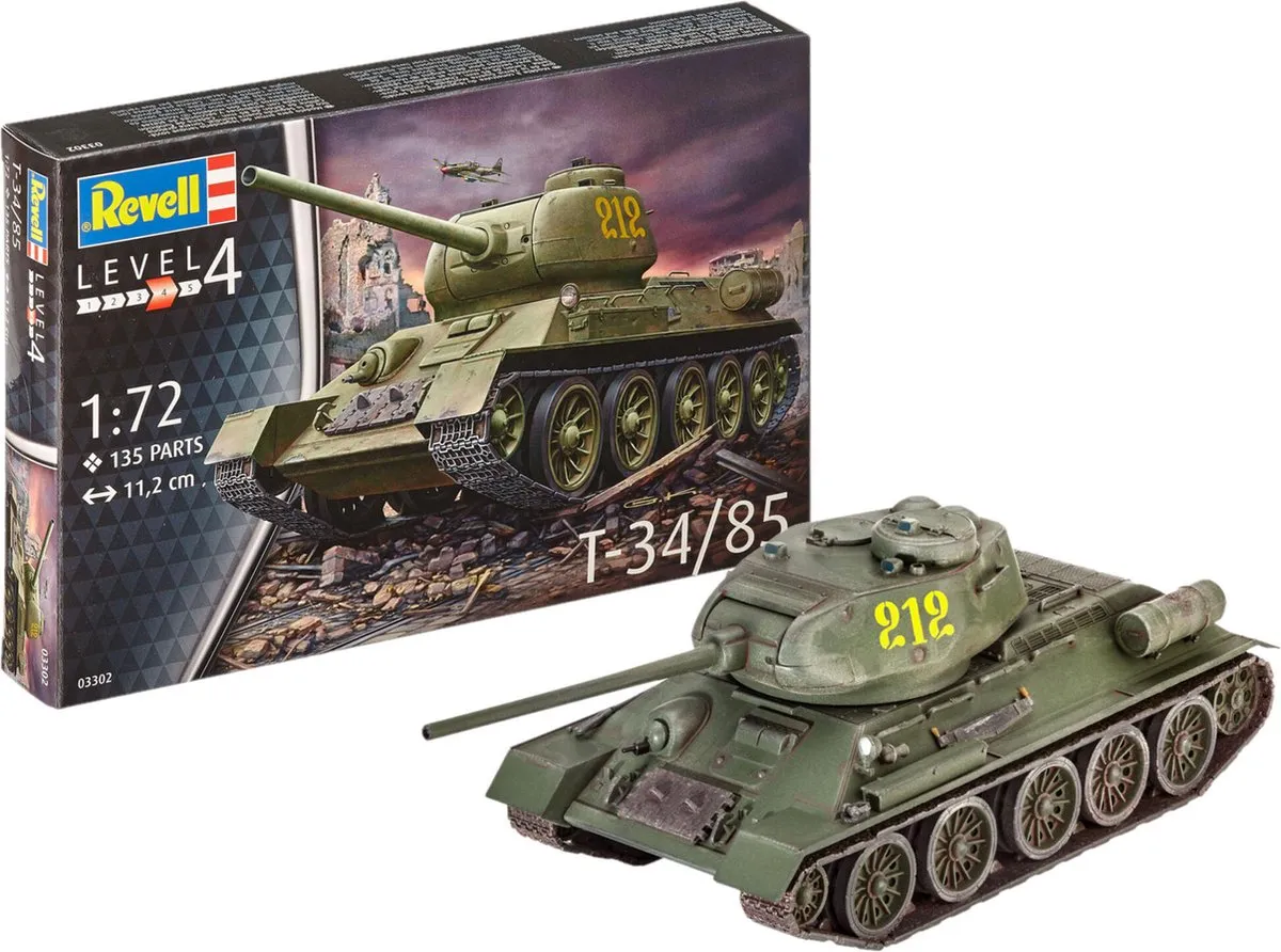 Revell 03302 T-34/85 Tank Modelbouwpakket