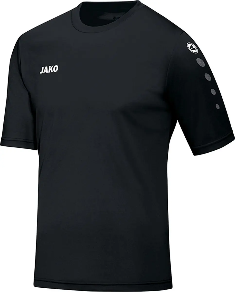 JAKO Team SS Shirt Junior 128 - Zwart