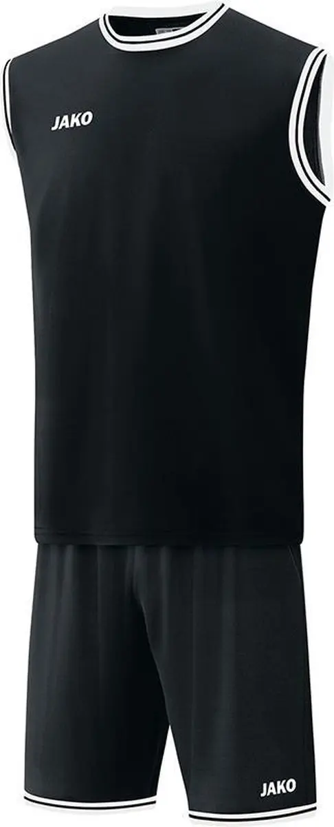 JAKO Center 2.0 Basketbalshirt Kinderen - XXS - Wit/Zwart