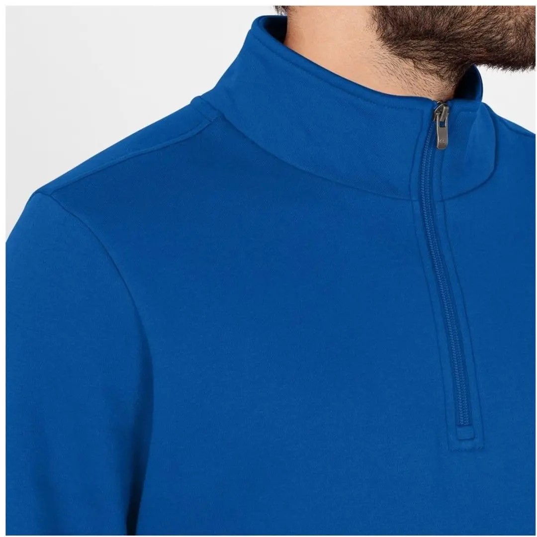 JAKO Organic Ziptop Heren - Royal - Maat S