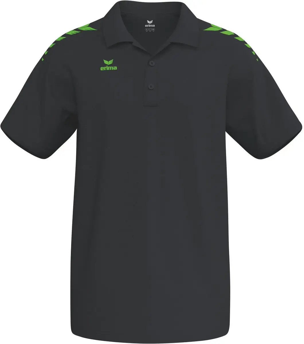 Erima CMpt 3 Wings Polo Heren XL - Zwart/Green Gecko