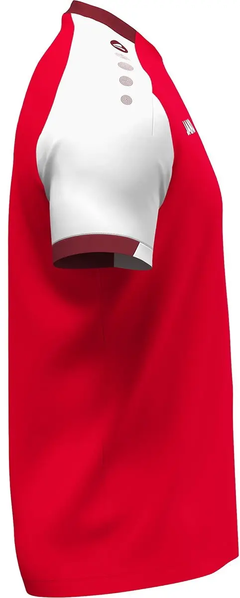 JAKO Dynamic T-Shirt Heren - Rood/Wit/Donkerrood 3XL