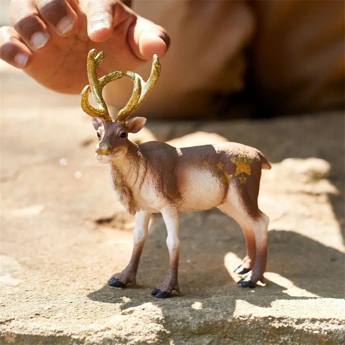 Schleich Rendier Kersteditie 72210 - Beige/Goud/Lichtbruin