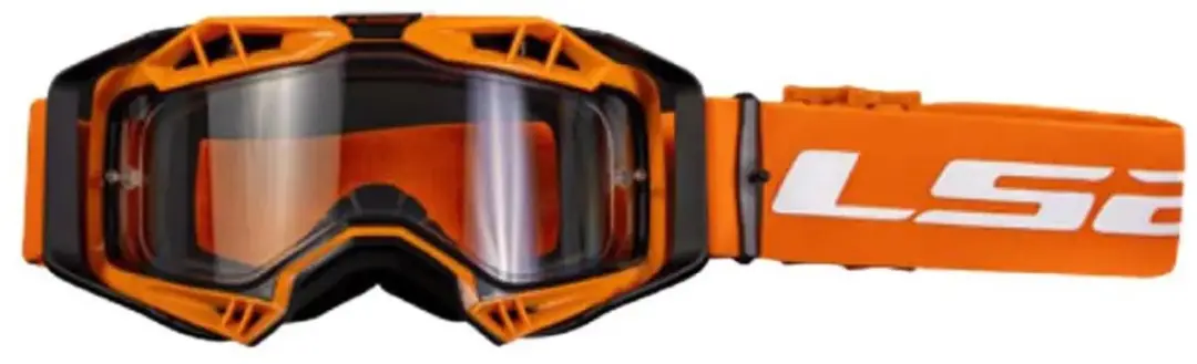 LS2 Aura Enduro Off-road Bril - Oranje Clear