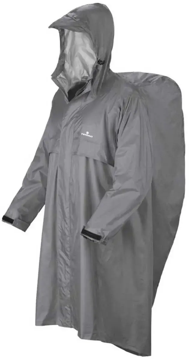 Ferrino Trekker Ripstop Poncho - Light Grey S/M