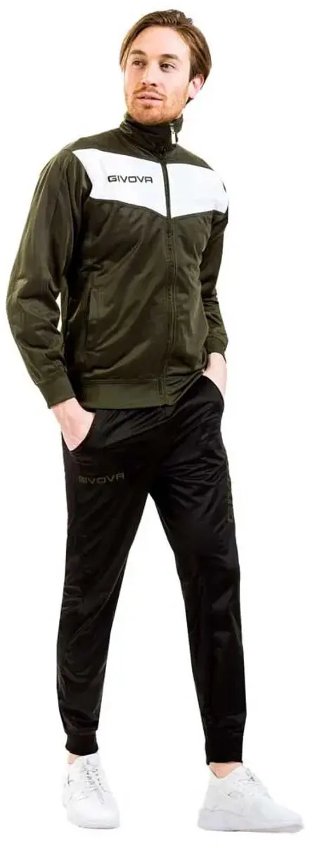 Givova Visa Trainingspak 3XL - Army Green/Zwart