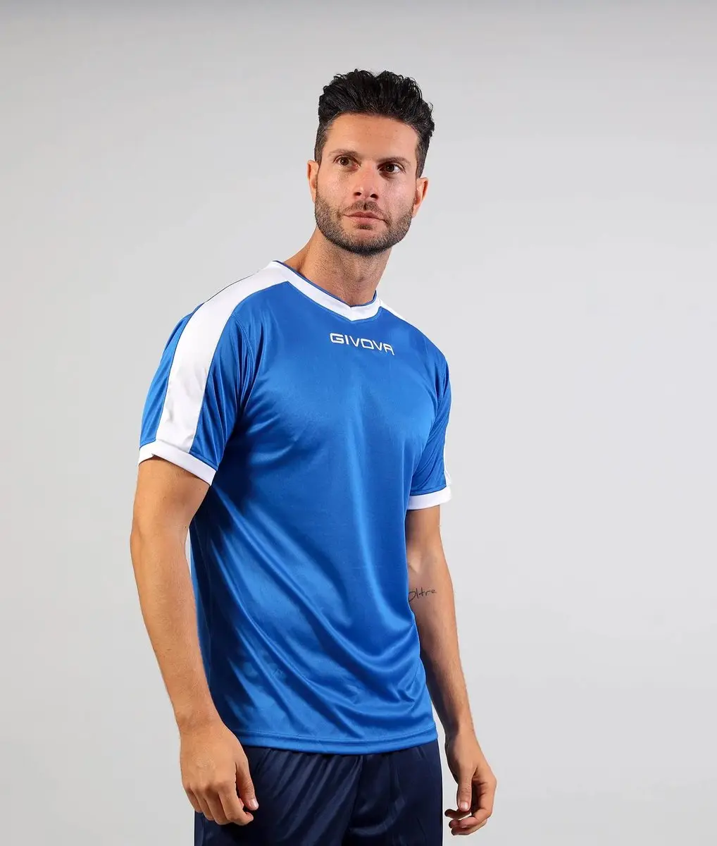 Givova Revolution Sportshirt M - Royal/Wit/Blauw