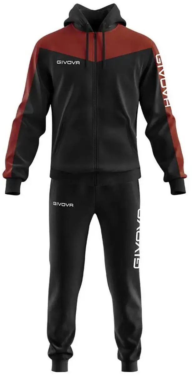Givova Roma Trainingspak 2XL - Zwart