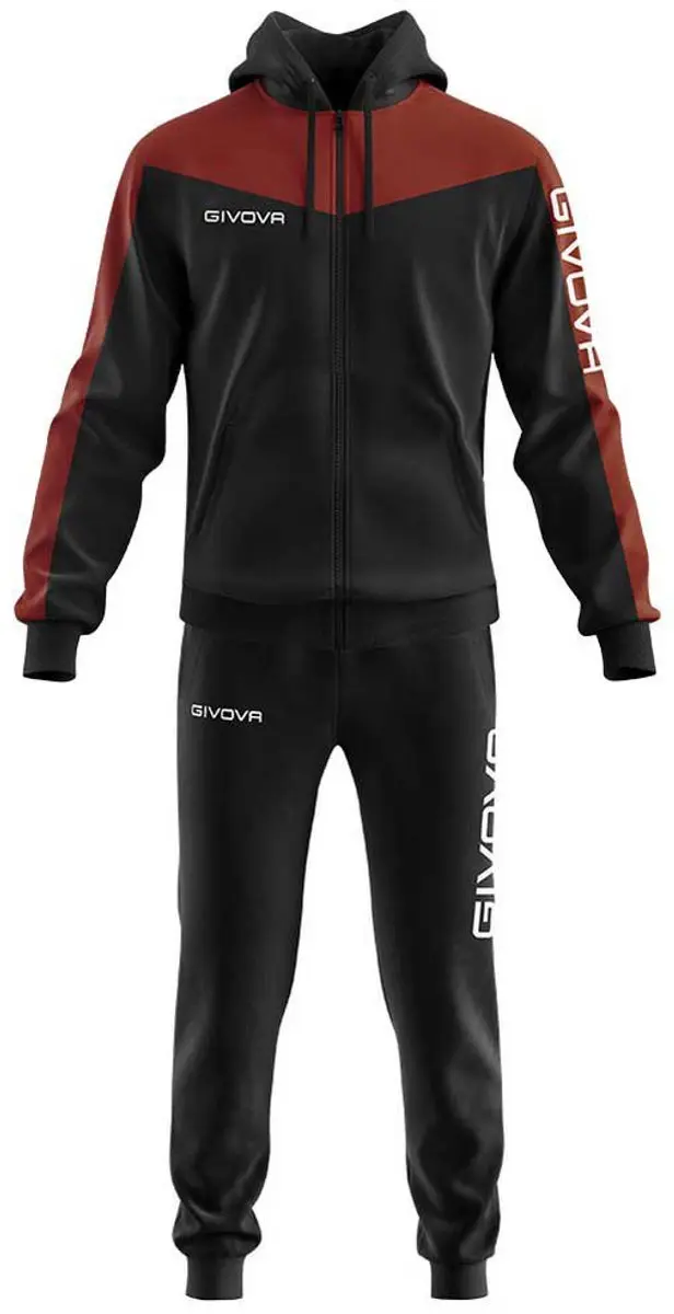 Givova Roma Trainingspak 2XL - Zwart