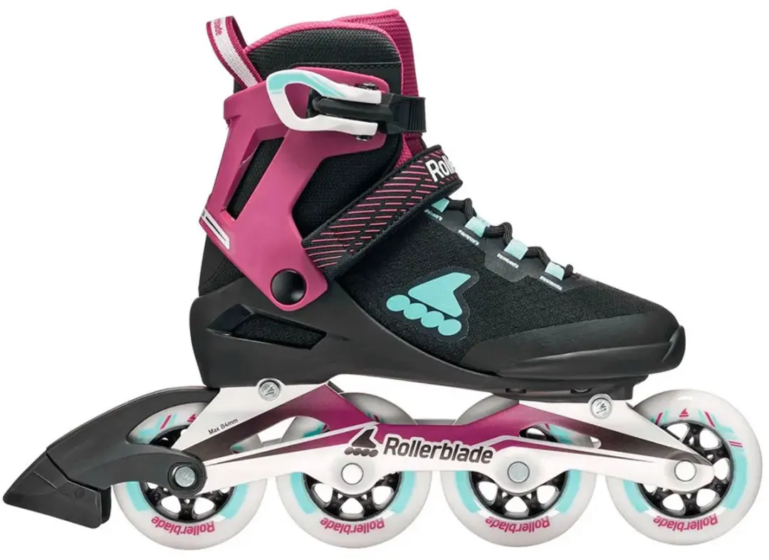 Rollerblade Macroblade 84 W Inline Skates Dames - Zwart/Bordeaux/Blauwgroen - afbeelding 4 van 4