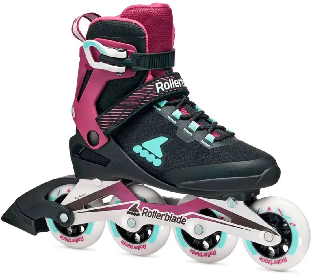 Rollerblade Macroblade 84 W Inline Skates Dames - Zwart/Bordeaux/Blauwgroen - afbeelding 2 van 4