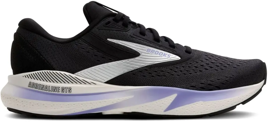 Brooks Adrenaline GTS 24 Dames Hardloopschoenen - 38 - Zwart/Wit/Lila