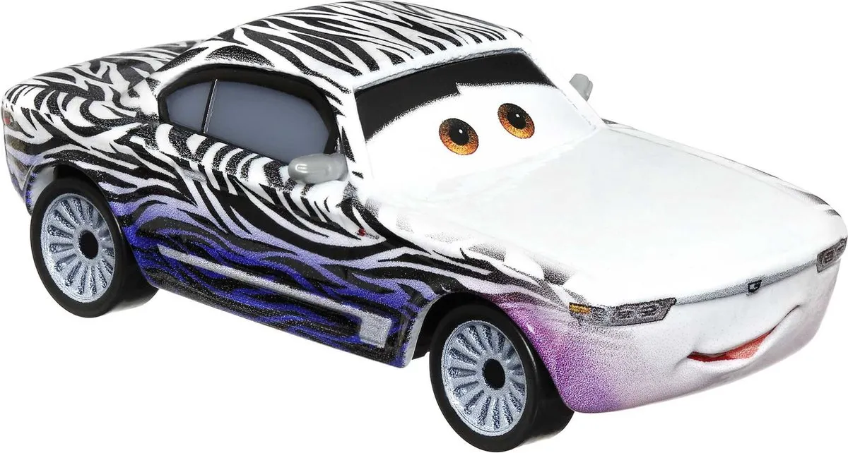 Mattel Disney Pixar Cars On the Road Kay Pillar-DuRev Auto HHV04 - Zwart/Blauw/Wit