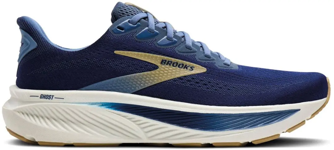 Brooks Ghost 17 Heren Hardloopschoenen - 44 - Donkerblauw/Wit