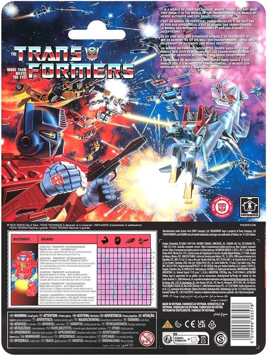 Hasbro The Transformers G1 Autobot Gears Action Figuur HASG1094 - Multi