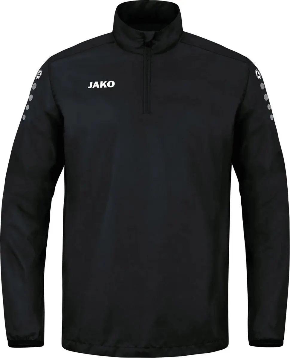 JAKO Rainzip Team Regen Sweater Junior 116 - Zwart