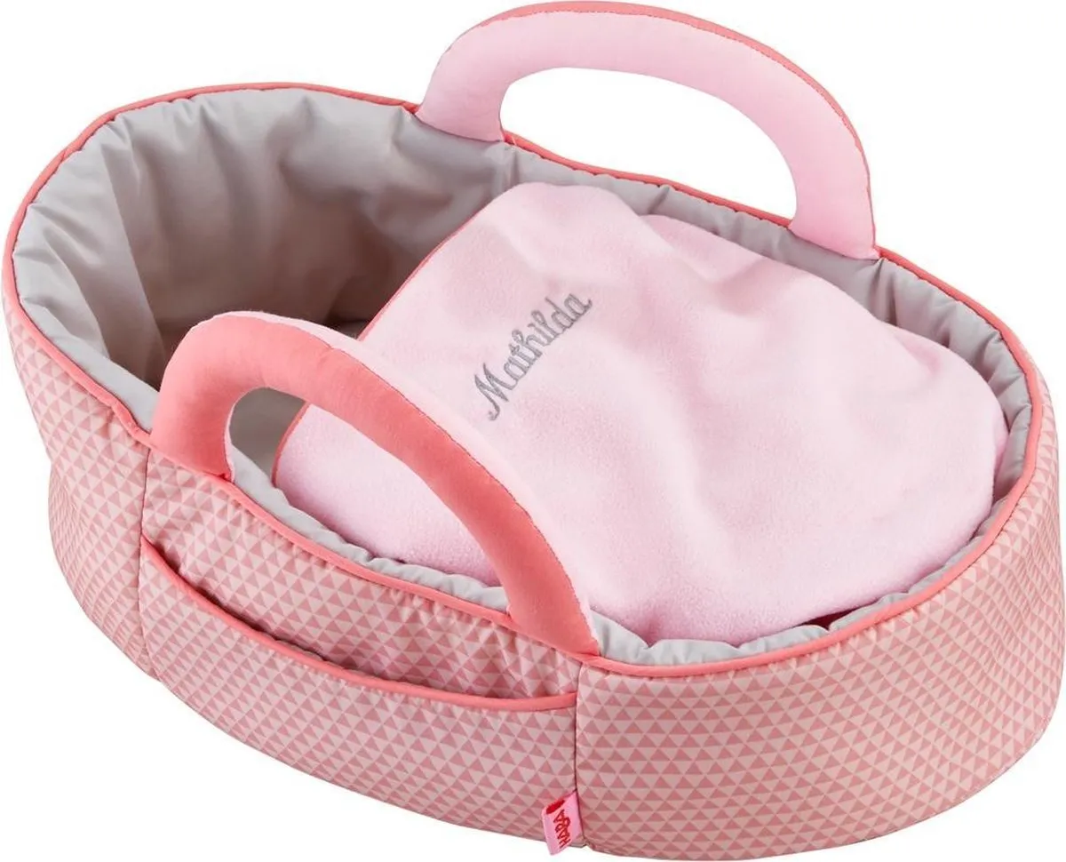 Haba Poppendraagtas - Roze & Rood