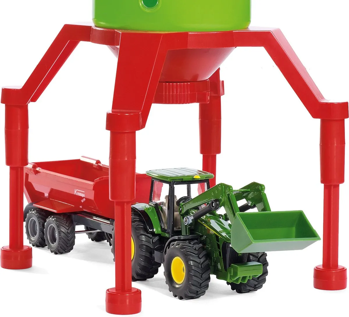 SIKU 5602 Silopool Staande Silo 1:32 - Groen/Rood