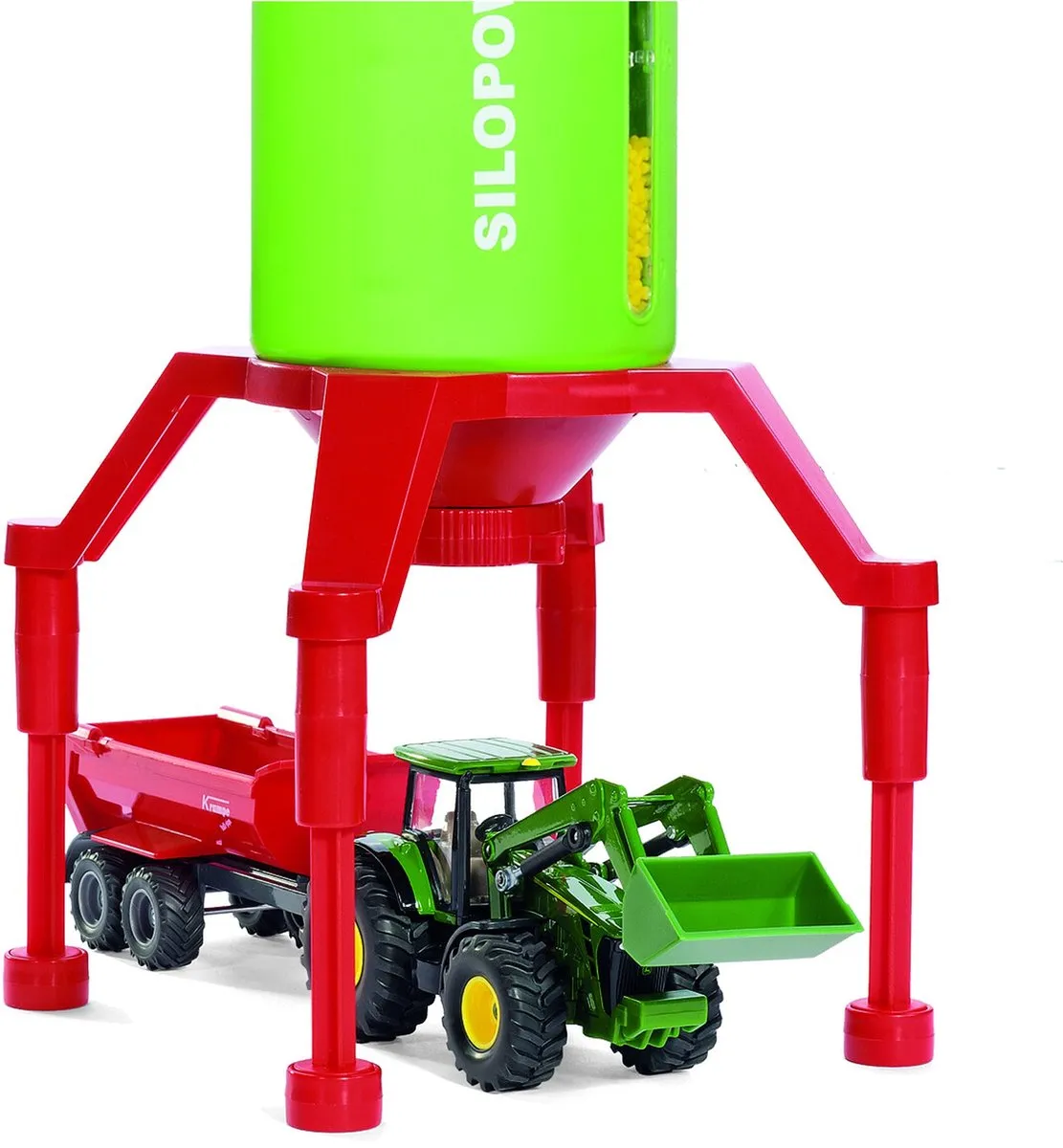 SIKU 5602 Silopool Staande Silo 1:32 - Groen/Rood