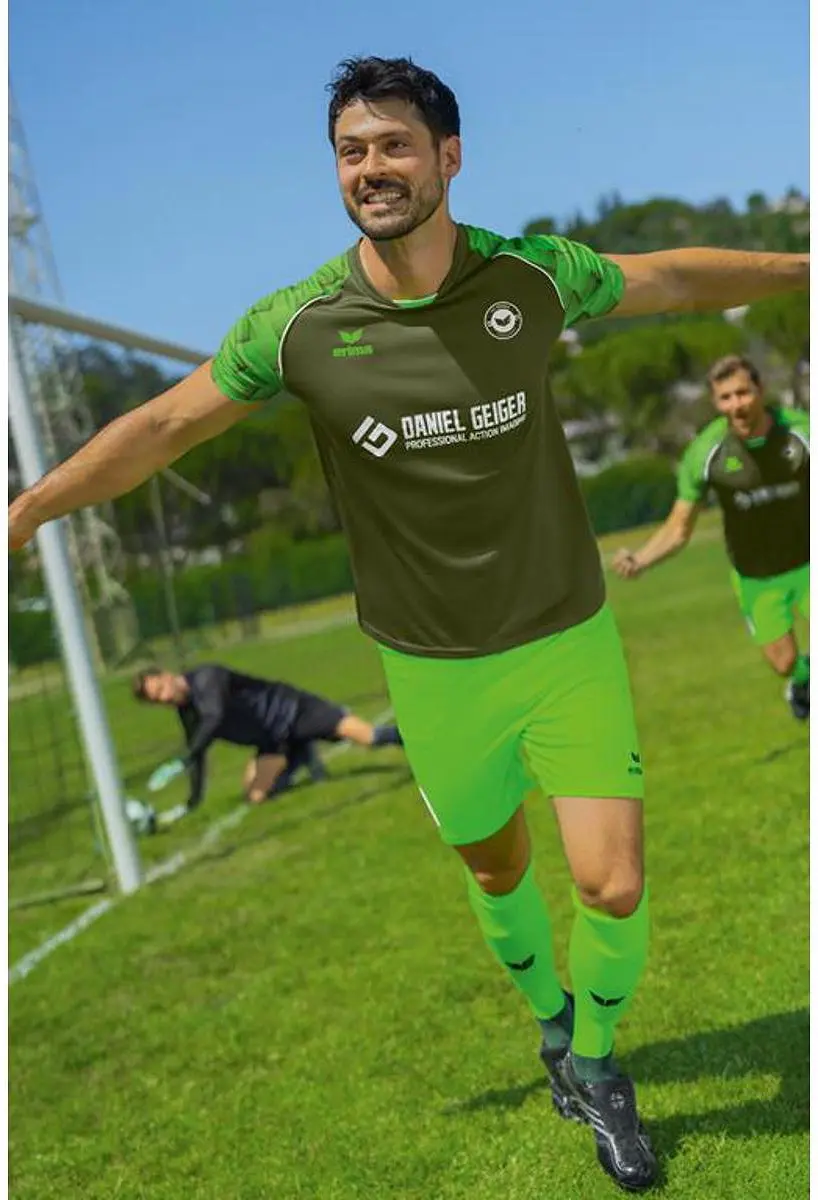 Erima Evo Star Shirt Heren - Khaki/Green Gecko S