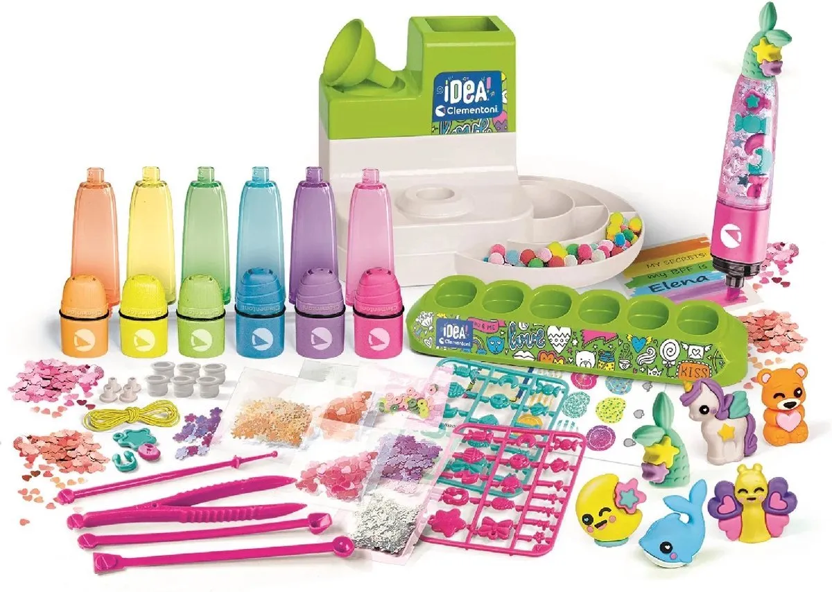 Clementoni iDea Markeerstiften Creatiestudio Trendy Animals - Roze/Blauw