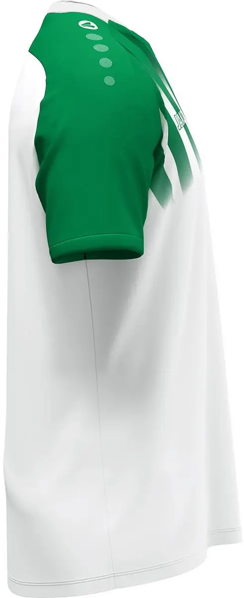 JAKO Vintage Shirt Korte Mouw Heren M - Wit/ Groen