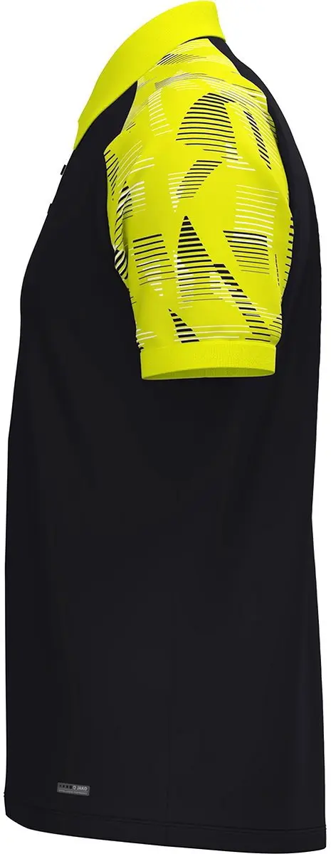 Jako Sonic Polo Kinderen 164 - Zwart/Fluogeel