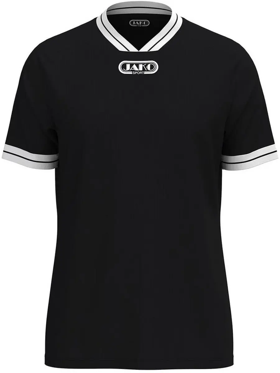 JAKO Retro Shirt Korte Mouw Heren - L - Zwart