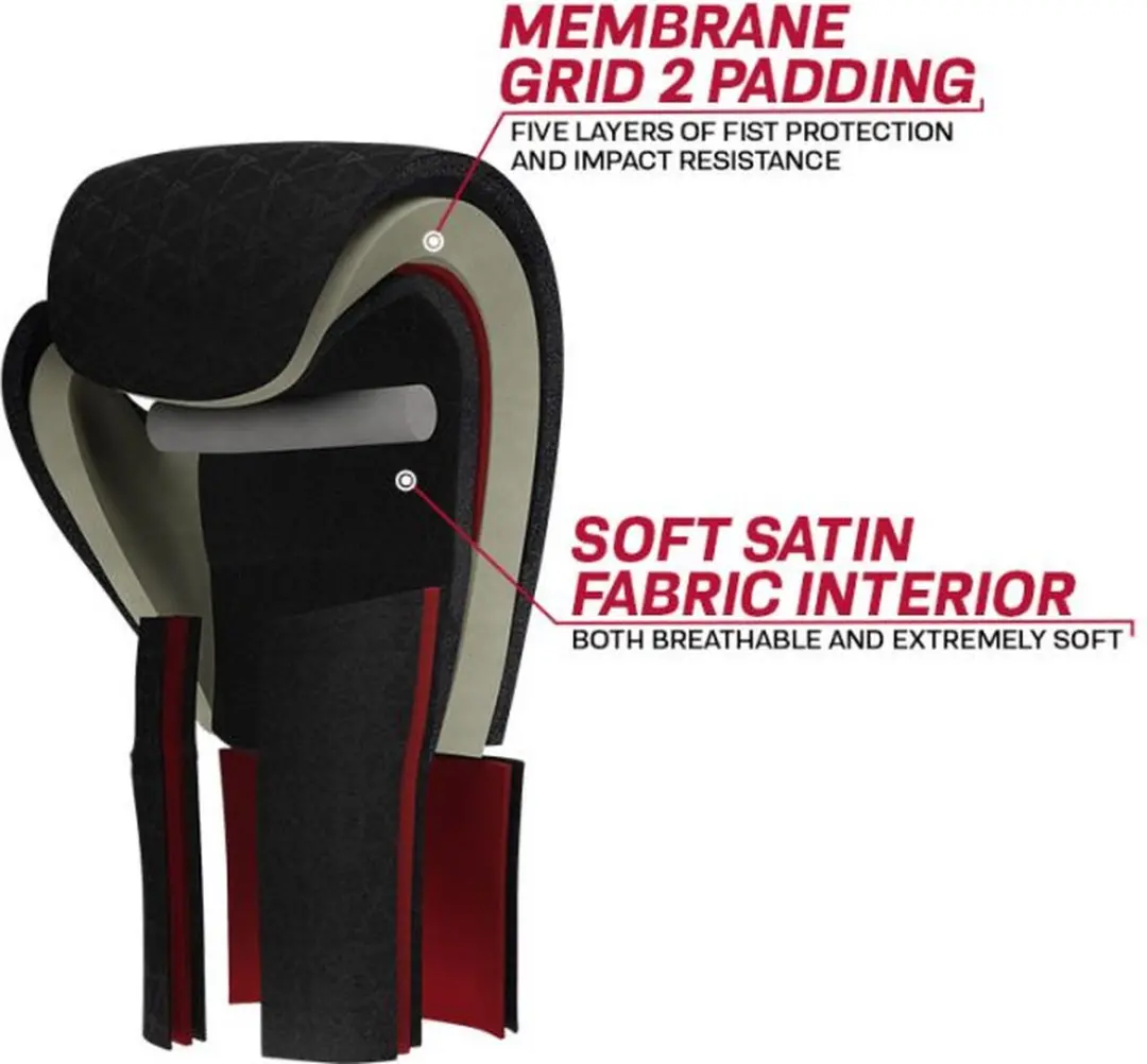 RDX Sports Rex F4 Bokshandschoenen 14 oz - Rood - afbeelding 4 van 6