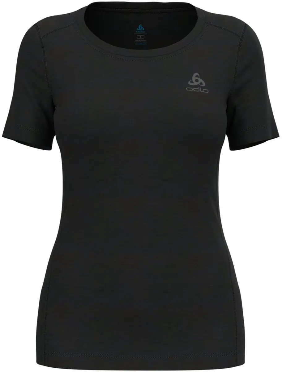 ODLO Natural Merino 200 Crew Neck Shirt Dames - Maat S - Zwart - afbeelding 6 van 6