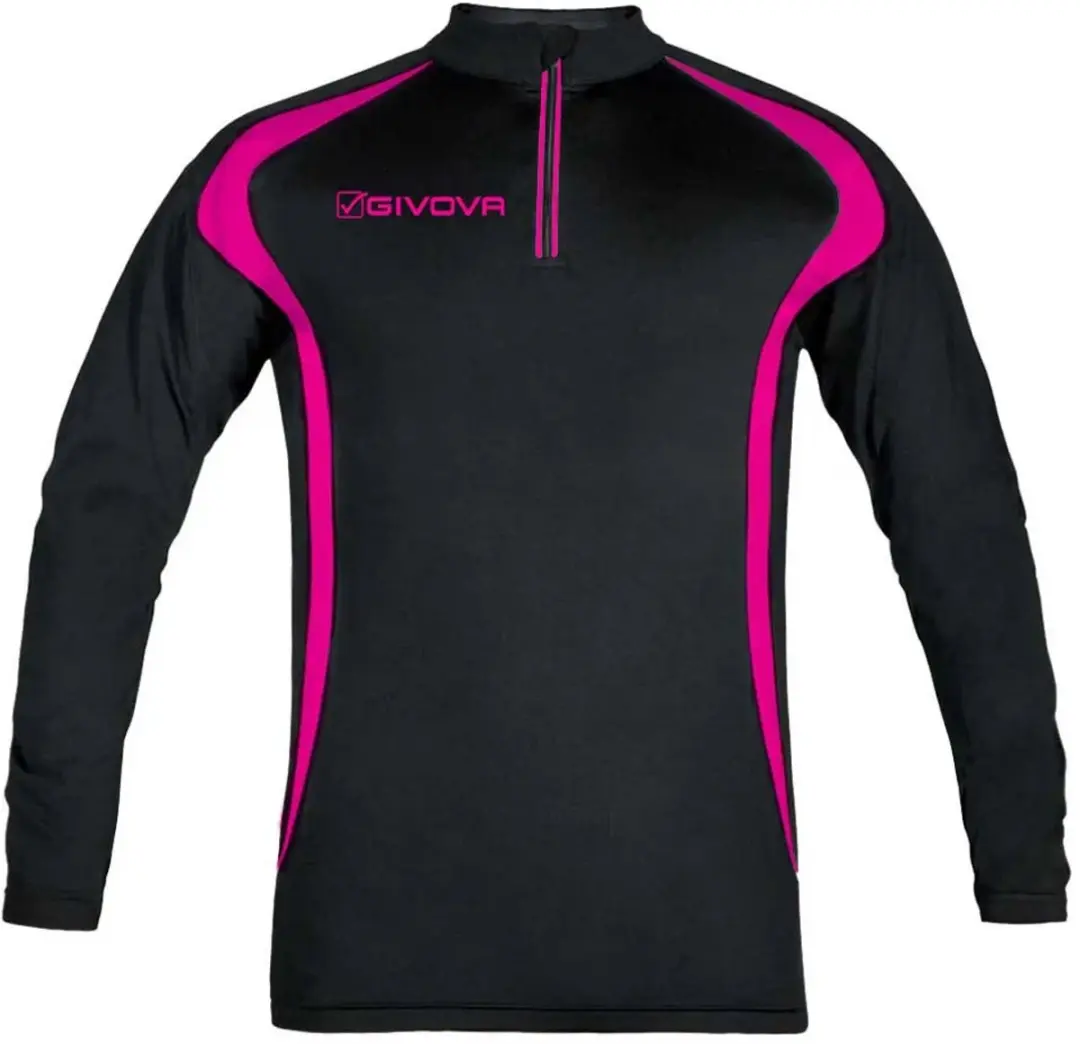 Givova Running T-shirt Lange Mouwen 2XL - Zwart