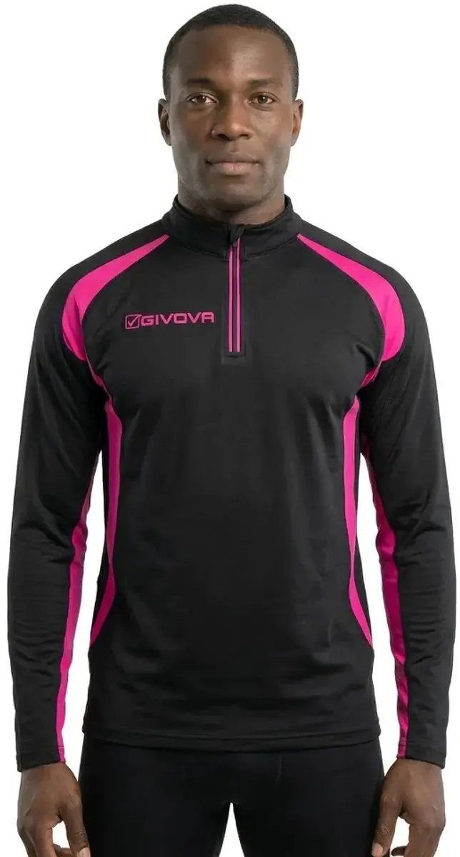 Givova Running T-shirt Lange Mouwen 2XL - Zwart