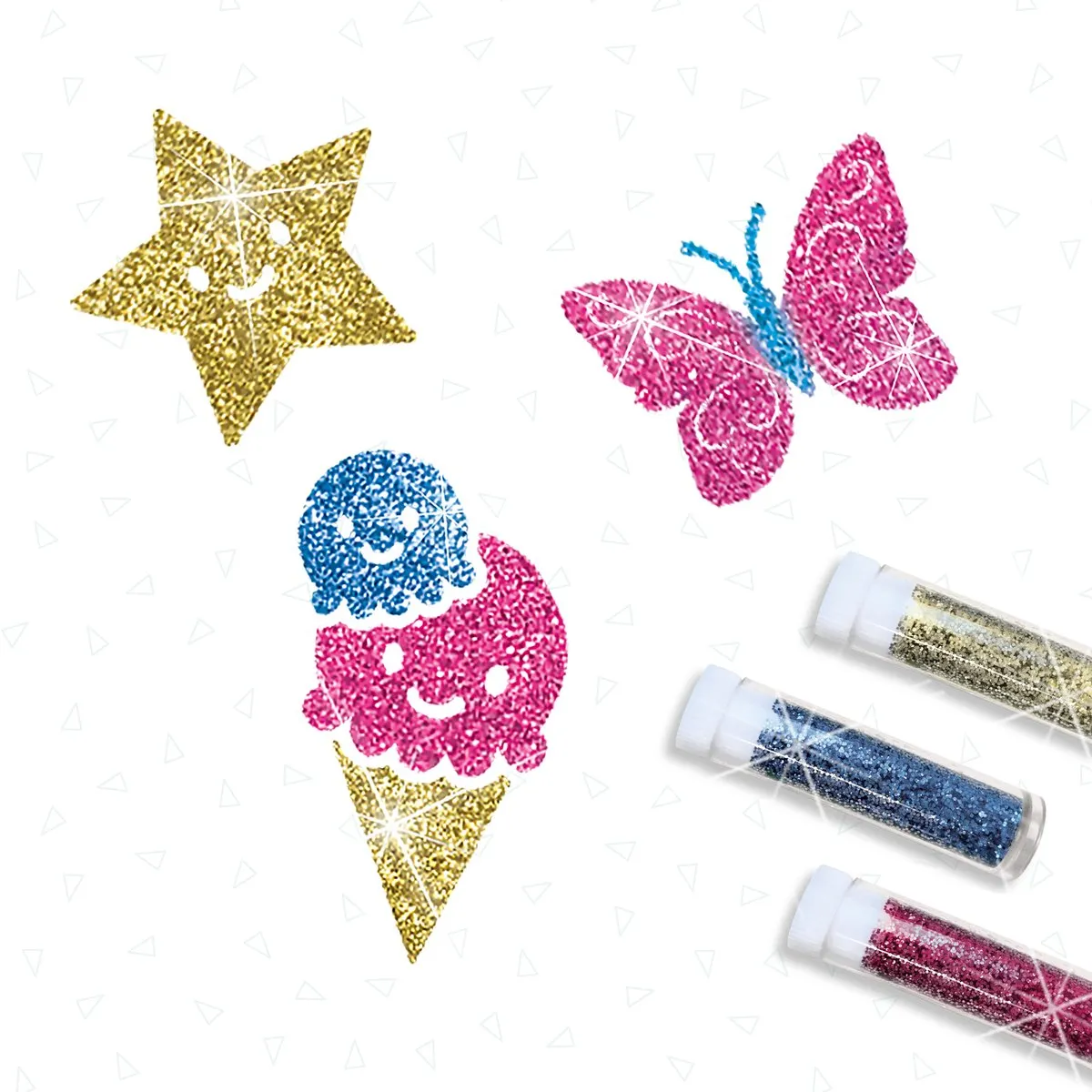 SES Creative Fashion Glitter Tattoos Hobby Pink - 25 Stuks