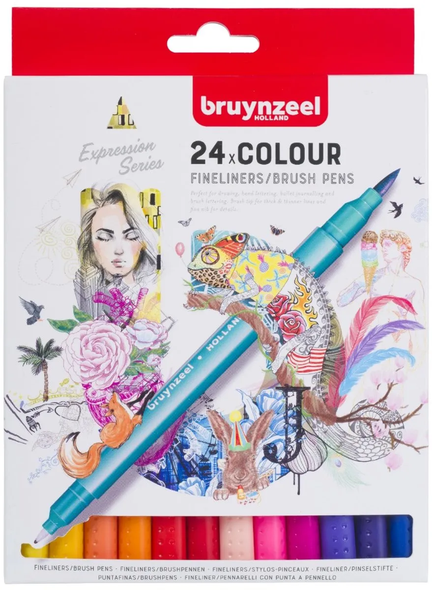 Bruynzeel Creatives Fineliner/Brushpen Set