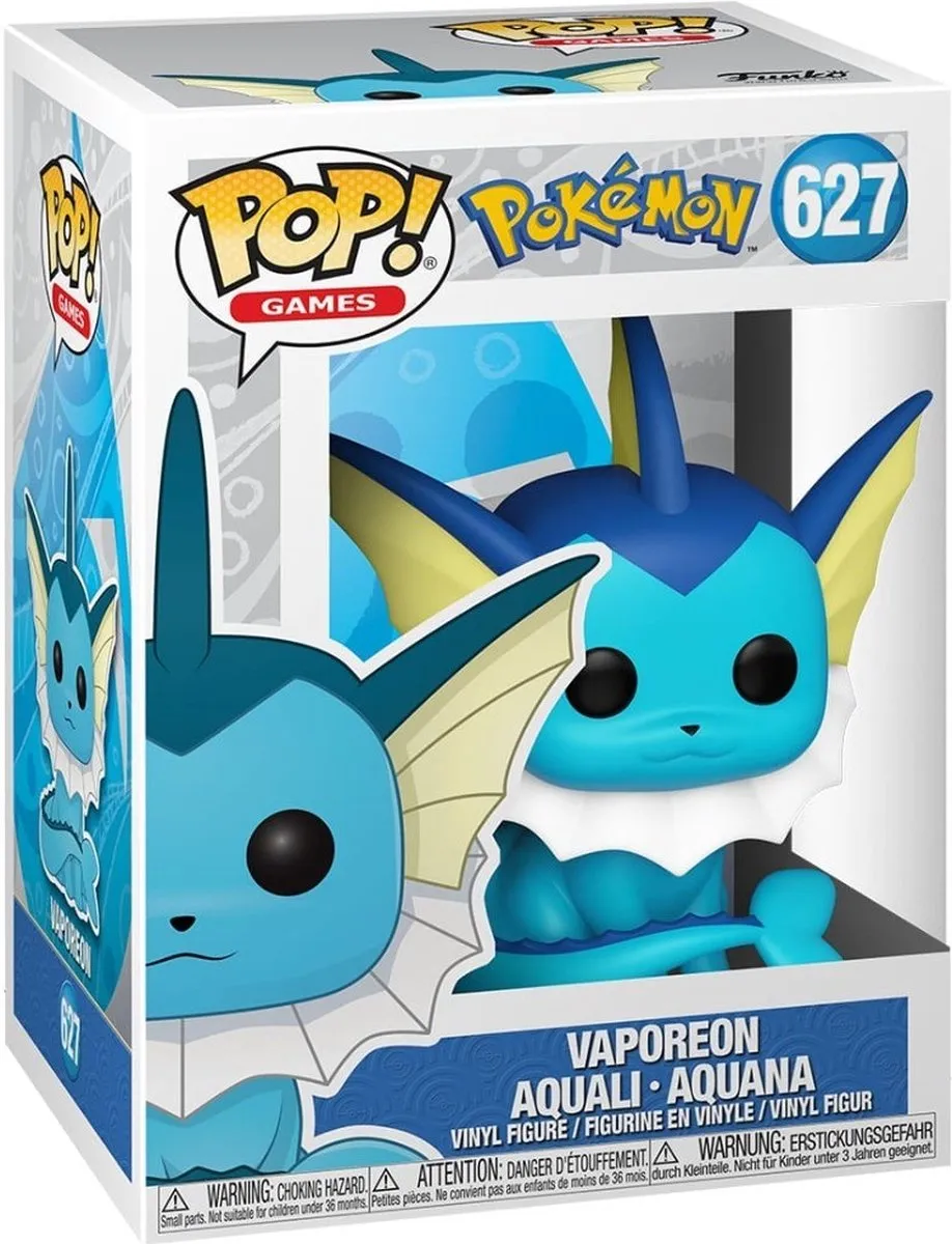 Funko Pop Pokémon Vaporeon #627 - Water-type - Multi - afbeelding 5 van 6