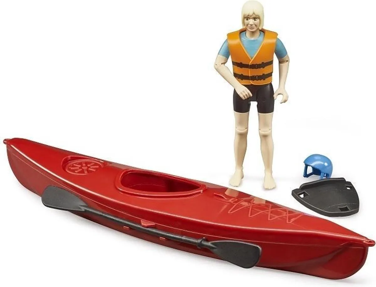 Bruder bworld Kajak met Figuur BF63155 - Meerkleurig