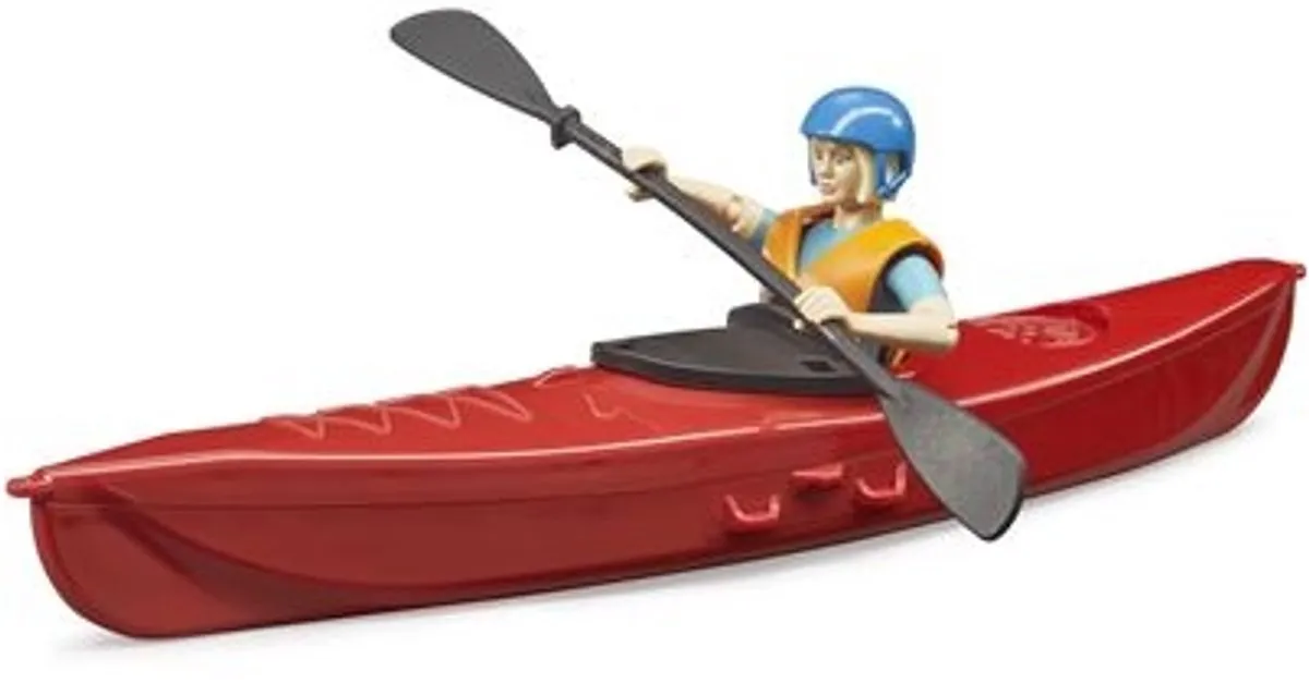 Bruder bworld Kajak met Figuur BF63155 - Meerkleurig